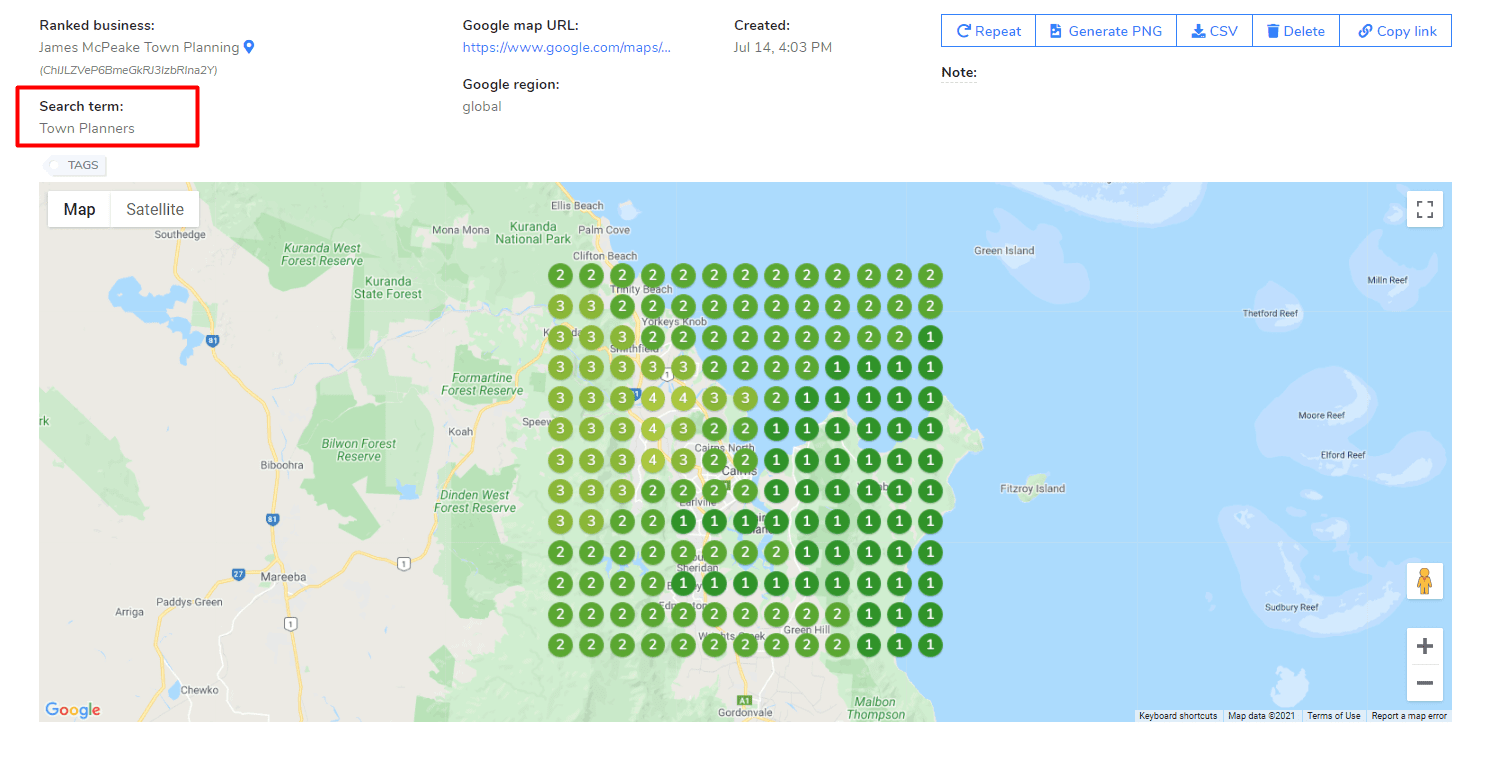 Google Map Ranking Service